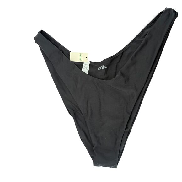 Aerie Bikini Bottom XXL 2XL Super High Cut Cheekiest Black Brazilian Swim AEO - Picture 2 of 12